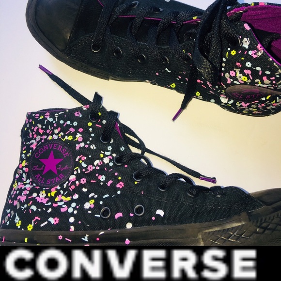 black confetti converse